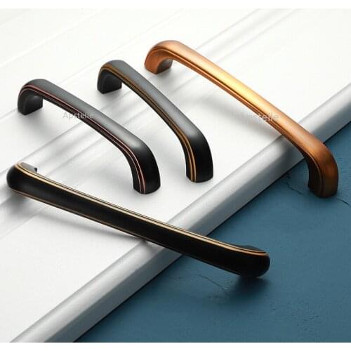 Bronze Black Closet Dresser Hardware European Fashion Cabinet Drawer Knob Brass Solid Kitchen Cupboard Pull Suitcase Handle