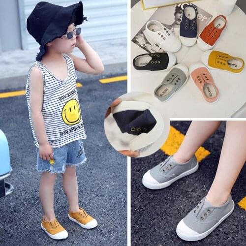 Childrens Casual Shoes Kids Canvas Sneakers Candy Colors Flats For Toddlers Boys Girls Soft Breathable Fashion Hot Sale Shoes
