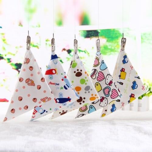 Baby bibs High quality triangle double layers cotton baberos Cartoon Character Animal Print baby bandana bibs dribble bibs