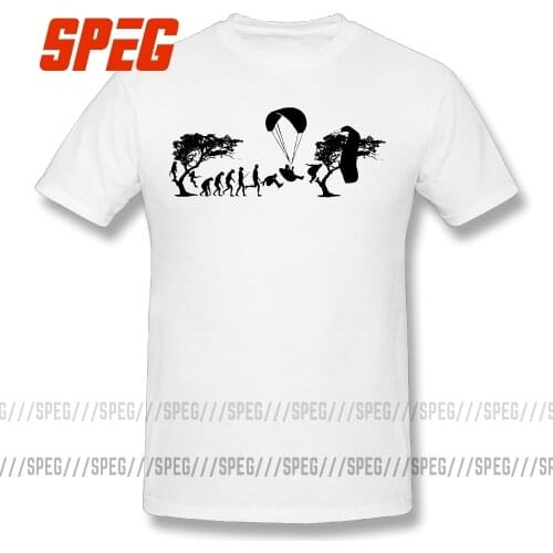 100% Cotton Big Size T-Shirt Paragliding Evolution Tees Paraglider Funny Crew Neck Short Sleeved Clothing Classic Men T Shirts
