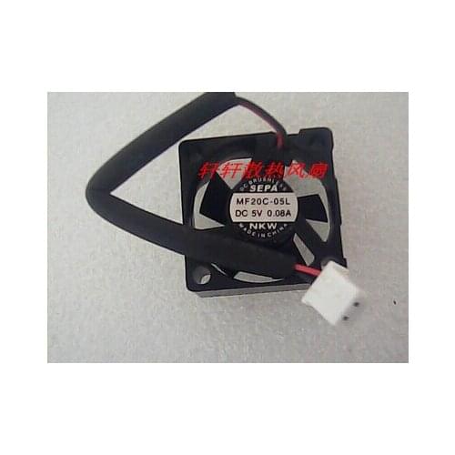 MF20C-05L 20* 20 *8mm 0.08A 5V 2008 2 line micro cooling fan