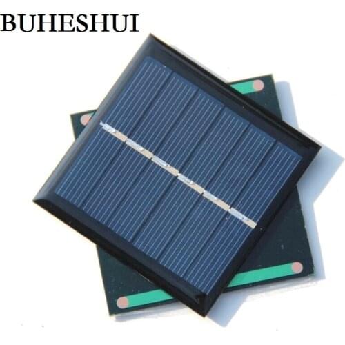 BUHESHUI 0.6W 3V Mini Solar Panel Solar Cell DIY Panel Polycrystalline Education 65*65*3MM 10pcs/lot High Quality Free Shipping