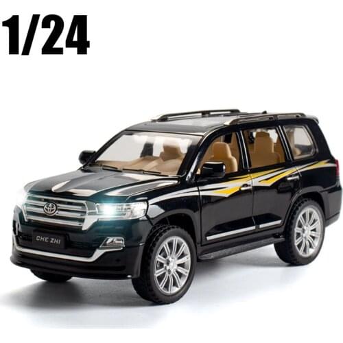 High Simulation Alloy Model 1:24 Scale TOYOTA Land Cruiser Six-Doors Opened Off-Road SUV Vehicle Boy Toys Car Collection Gifts