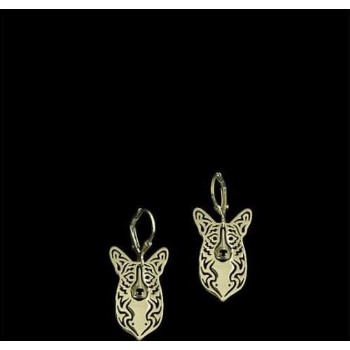 Fashion Hollow Pet Cardigan Welsh Corgi Earrings Pet Dog Earrings for women girls Christmas gift jewelry gold silver plated