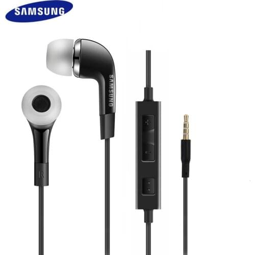 Samsung EHS64 Earphone In-Ear Wired 3.5mm Headset Color Black White with Microphone Speaker for Galaxy S8/S8Plus S9/S9Plus