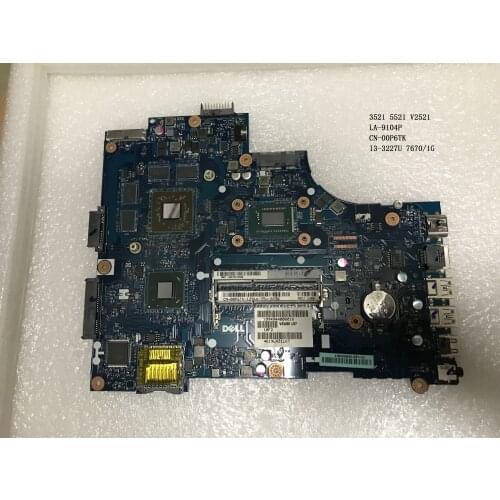SHELI new motherboard for dell inspiron 3521 5521 V2521 LA-9104P CN-00P6TK 00P6TK 0P6TK Laptop Motherboard with I3-3227U Tested