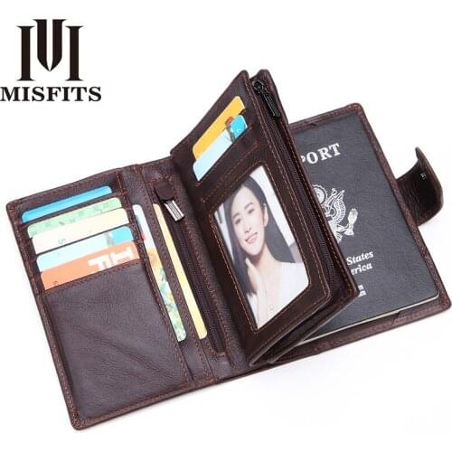 Cross-border new leather passport bag mens hand wallet multi-function first layer cowhide document bag large capacity short