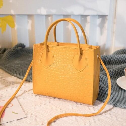 Solid Style Shoulder Bag Stylish Tote for Ladies 2021 Fashion Trend Women Crocodile Pattern Crossbody Handbags Vintage Classic