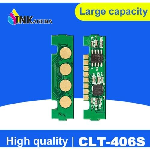 INKARENA for Samsung CLP 360 365 C410W C460W C460FW CLX 3305 clx-3305fw Powder Chips CLT-406S 406 CLT-K406S Toner Cartridge Chip
