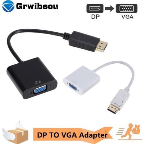 DP to VGA Adapter DisplayPort Display Port Male to Female Converter for PC Computer Laptop HDTV Monitor Projector Drop shipping