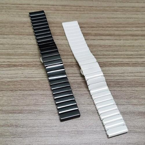 22mm Smooth Ceramic Strap for Ticwatch Pro 3 Watch Band for Huawei Watch 3/Pro 48mm GT 2 46mm 2e Bracelet Luxury Wristband Belt