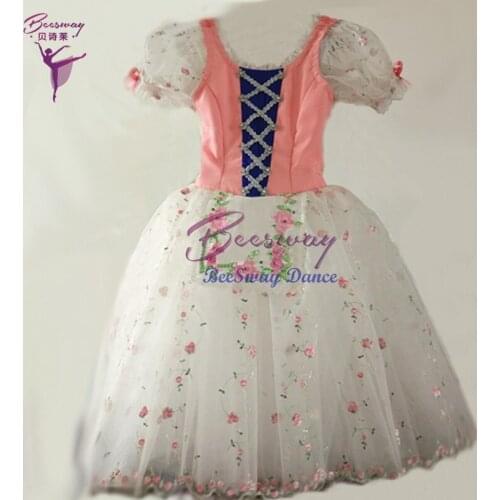 Pink Ballet long tutu skirt Women Ballerina Romantic Ballet tutu skirt Custom Made dance long skirt