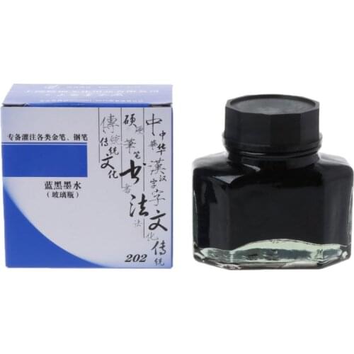 50ml Glass Smooth Writing Fountain Pen Ink Refill School Student Stationery Office Supplies M5TB
