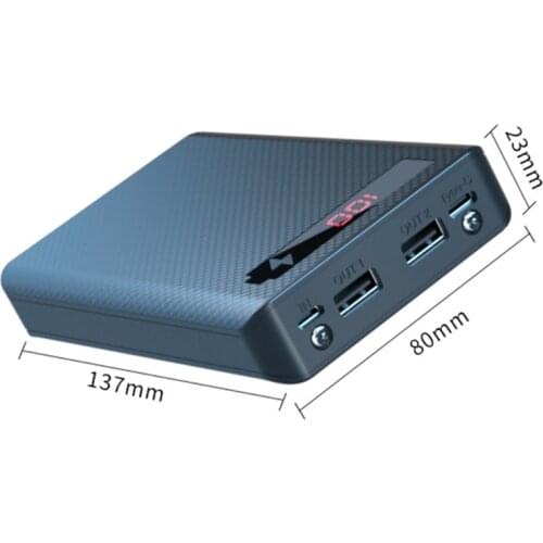 6 Slot Batteries Container Detachable Power Bank Holder Case DIY Shell 18650 Dual USB Battery Holder Case H3CA