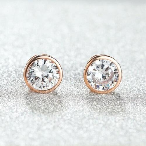 Real Moissanite Earrings 3mm And 4mm Diamond Stud Earrings Sterling Silver Classic Lab Diamond 4 Prong Earrings for Women