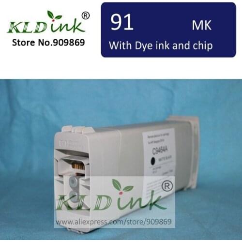 Compatible HP91 C9464A MATTE BLACK Dye ink cartridge for Designjet Z6100 printer