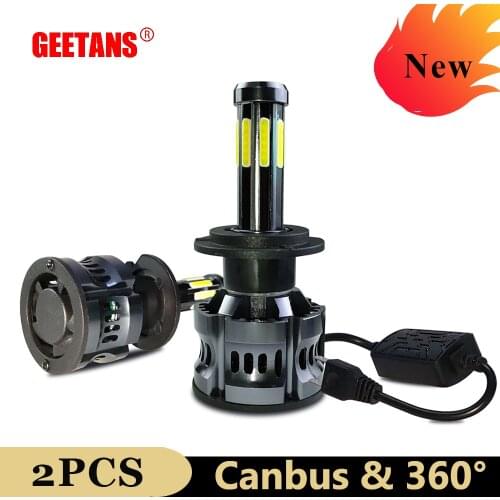 2PCS 8 Sides Car LED Headlight Bulb H1 H7 H8 H9 H11 H4 LED Light Canbus 120W 9600LM 6500K Super Cooling HB3 HB4 Auto Headlamp