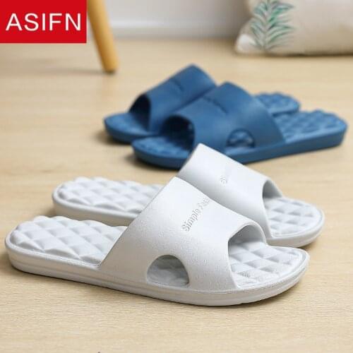 ASIFN Summer Mens Slippers Big Sizes Home Slides Indoor Men Bath Household Couple Bathroom Non-slip Women Massage Male Shoes