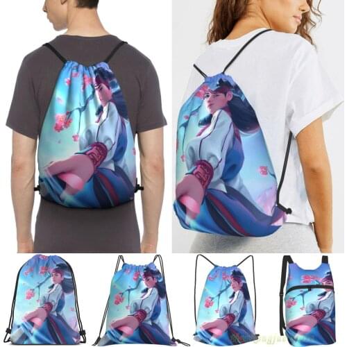 Unisex Drawstring Bags Hwarang Taehyung Women Drawstring Backpacks Men Outdoor Travel Backpacks Training Fitness Bag