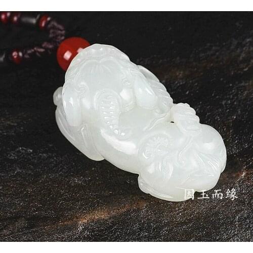 Brisbly Pixi Pendant Fushi Pizza Natural Hetian Pendant Bracelet Male & Female Transfer Pendant