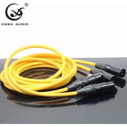 YIVO VDH HIFI Famale Male XLR Cable OFC pure copper plated silver XLR to XLR Microphone Speaker foil shield audio Cable Wire