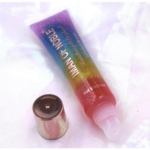 Mirror Rainbow Water Lip Gloss Glaze Transparent Glass Lip Oil Liquid Lipstick 6 Colors Randomly Lip Gloss Moisturizing Lip Care