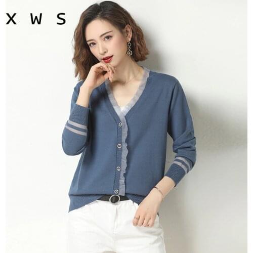 2020 Sweater Women Long Sleeve Casual Cardigan Button Sweater Jumpers Female Warm Elegant Autumn Winter Knit Coat