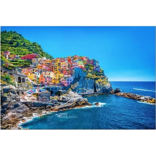 1 Panel Free Shippting canvas painting home decorative Mediterranean sailboat landscape paintings the living room Framed