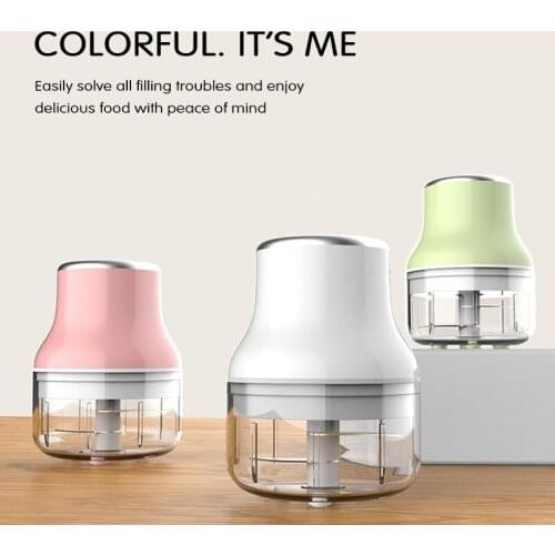 100/250ml Mini USB Wireless Electric Garlic Masher Press Mincer Sturdy Vegetable Chili Meat Grinder Food Chopper Kitchen Gadget