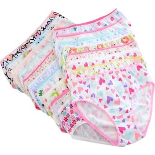 12Piece/lot Cartoon Kids Underwear Soft Cotton Girls Briefs Children Panties for Girls Baby Panties Children Clothing R2F-12PCS