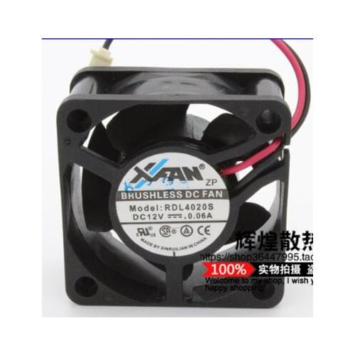 RUILIAN RDL4020S DC 12V 0.06A 40x40x20mm 2-wire Server Cooling Fan