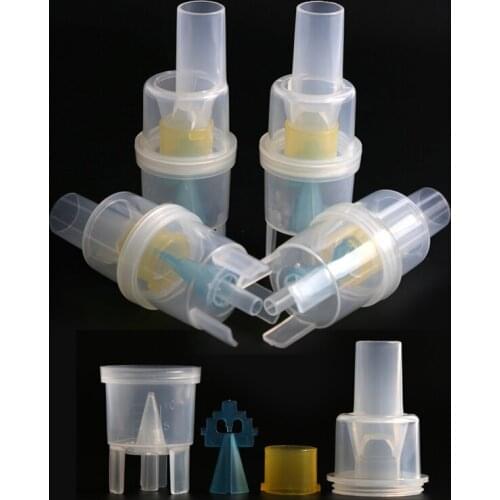5pcs 10ML Medicine Nebulizer Cup Accessorie Tank Cup Atomizing Cup Safe Plastic Sprayer Compressor Inhaler Cup for Household
