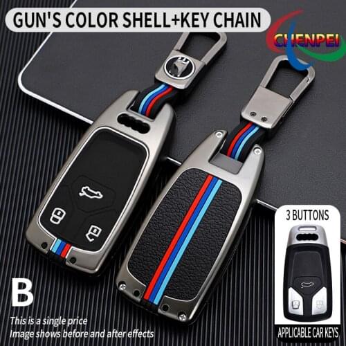Zinc Alloy Car Key Case Cover Key Bag Shell Protector For Audi A1 A3 8V A4 B9 A5 A6 C7Q3 Q5 Q7 Car Interior Accessories