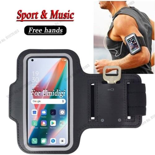 For UMIDIGI Bison Pro Running Sports Phone Pouch For UMIDIGI A9 A7 S5 Pro A7S Arm Band Holder On Hand Case Gym Sports Bag Cover