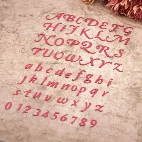 Wedding Party Decor Making Paper Card Tools Cutting Dies Number and Alphabet DIY Scrapbook Diary Metal Nice Gift 2Pcs Stencils