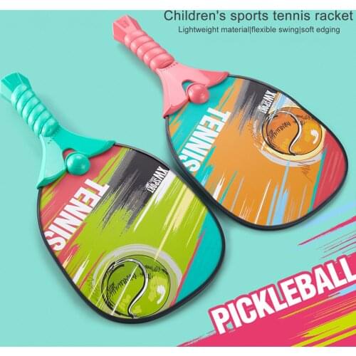 1Set Kids Tennis Racket Soft Face Paddle Tennis Racquet with 2 Balls Indoor Outdoor Summer Beach Tennis Game Children Sport Toys