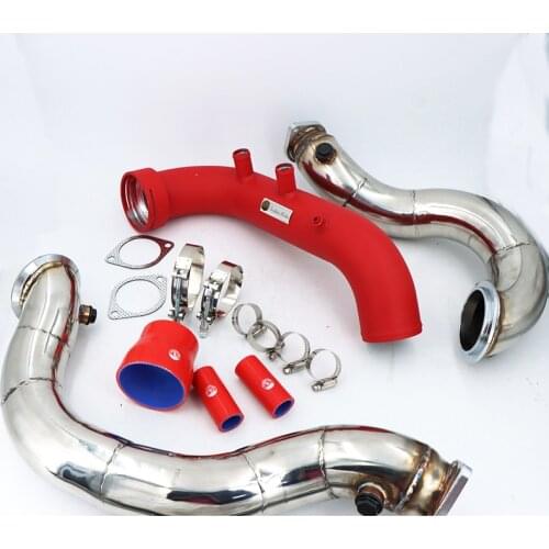 FOR N54 3.0T E82 E88 E90 E92 E8X E9X 135i 335i Intake Turbo charge pipe Cooling kit +3'' Catless Downpipe