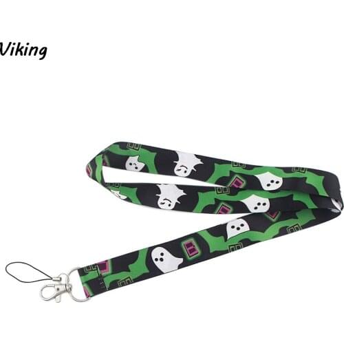 G1573 Cartoon Kawaii Ghost Lanyard For Keys Phone Strap Neck Strap Keychain Lanyards ID Badge Holder