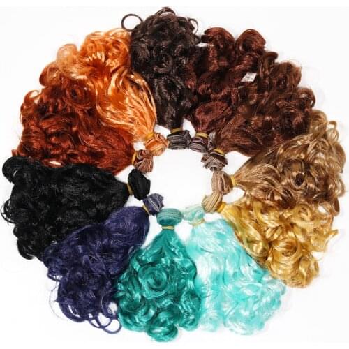 Msiredoll Imitation mohair 15cm Wigs curly hairpiece for 1/3 BJD/SD Uncle Blyth doll wigs DIY Fapai milk silk soft hairs doll