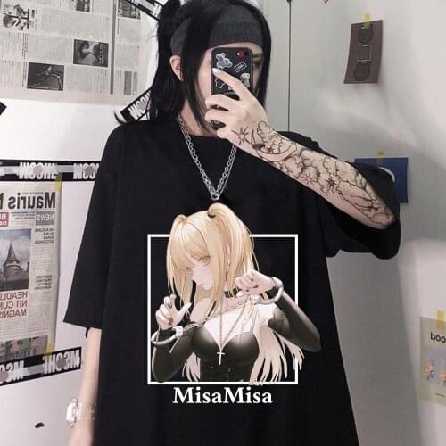 Death Note Summer T-shirts Harajuku T-shirts Womens Korean Fashion Girls Tees