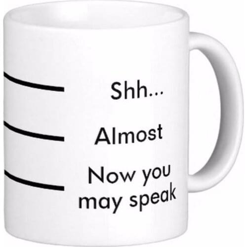 Measuring Cup Shh Almost Now You May Speak White Coffee Mugs Tea Mug Customize Gift By LVSURE Ceramic Mug Travel Coffee Mugs