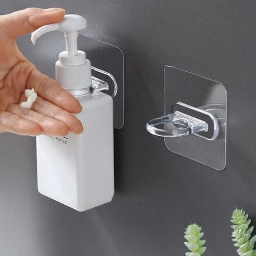 Multifunctional Round Hook Ring Type Adhesive Wall Hook Hanger For shower Bottle