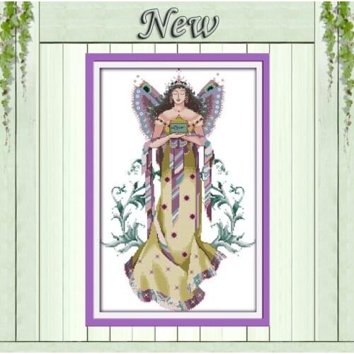Fairy flower beauty angel home decor painting counted print on canvas DMC 11CT 14CT Cross Stitch kits embroidery needlework Sets