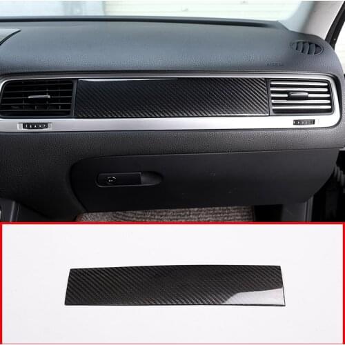 Real Carbon Fiber For Volkswagen Touareg 2011-2018 Car Passenger Side Box Decoration Cover Trim Accessories