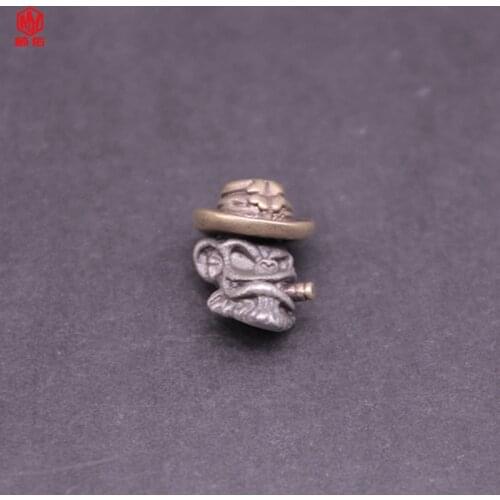 New Hot Sale!!! White Copper Smoking Monkey EDC Paracord Knife Beads Outdoor DIY Survival Bracelet Braided Pendant