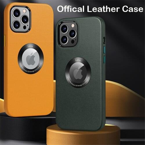 Official Leather Phone Case For iPhone 11 12 Pro Max Case Shockproof Logo Hole Cover For iPhone X Xr Xs 12 Mini 11 Pro Max Funda