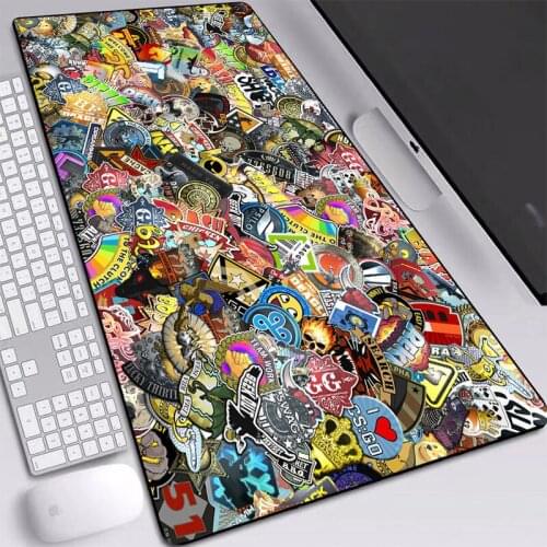 Custom Mat Anti-slip Natural Rubber CSGO Play Mat Personality Desk Pad Laptop Keyboard PC Mice Mat 900x400mm Thickness 2mm
