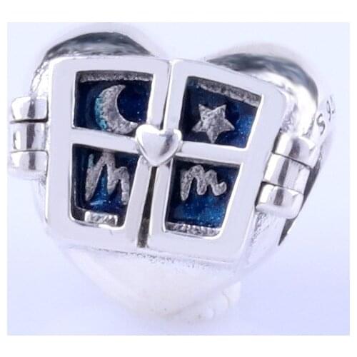 DoDoFly Hot Sale 925 Sterling Silver Window of the blue sky window of the soul charm Fit Original Bracelet