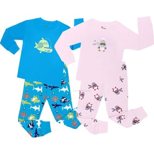 Teens Pajamas Long Sleeve Cotton Pyjamas Kids Clothes Sets Cartoon Panda Sleepwear Cute Pajamas For Girls 2 3 4 5 6 7 8 Years