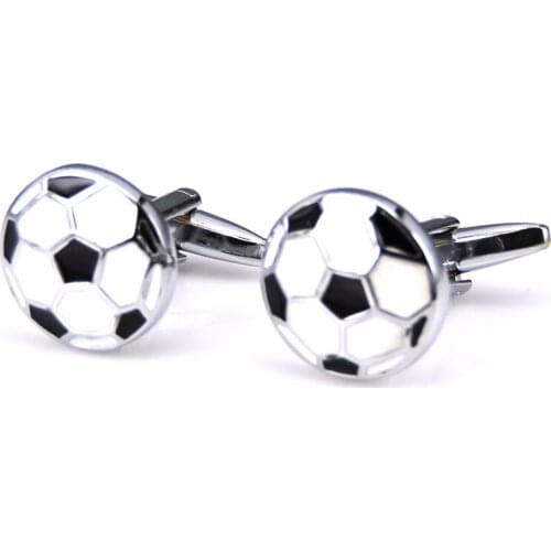 HYX Luxury shirt Black&White Football cufflink for mens Brand cuff buttons cuff links High Quality abotoaduras Jewelry